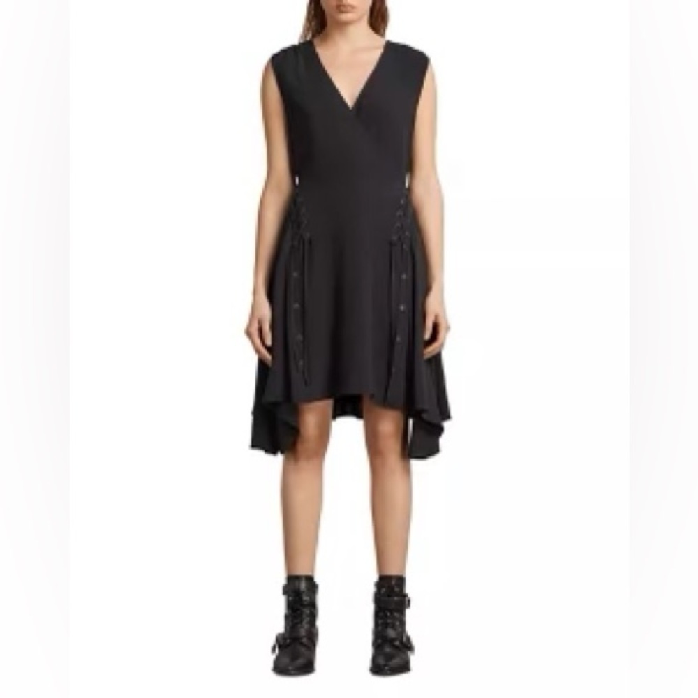 ALLSAINTS Miller Lace-Up Dress